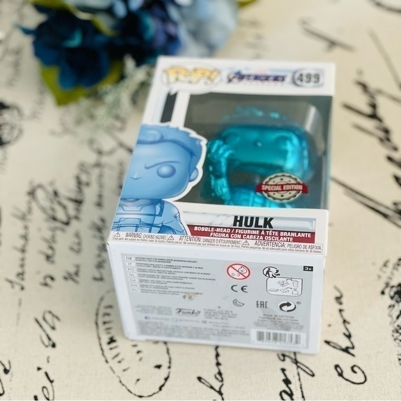 NWT Hulk #499 (Blue Chrome) Funko Pop! Marvel Avengers EndGame - Picture 3 of 4